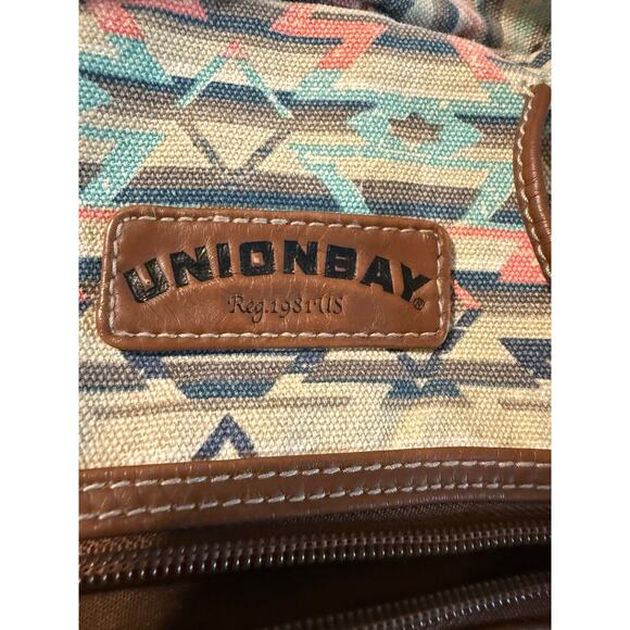 Union Bay Owl Slouchy Travel Backpack Multicolored Aztec Boho - Picture 4 of 4